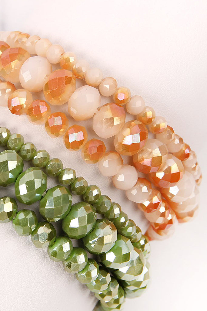 THREE STACKABLE RONDELLE BRACELET SET