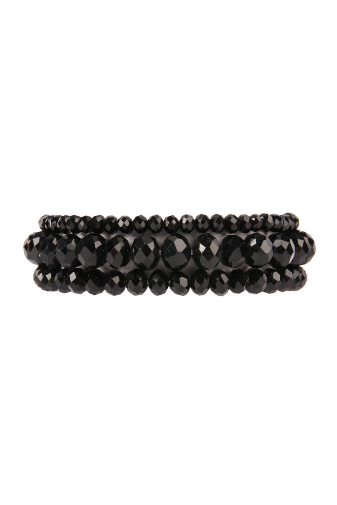 THREE STACKABLE RONDELLE BRACELET SET
