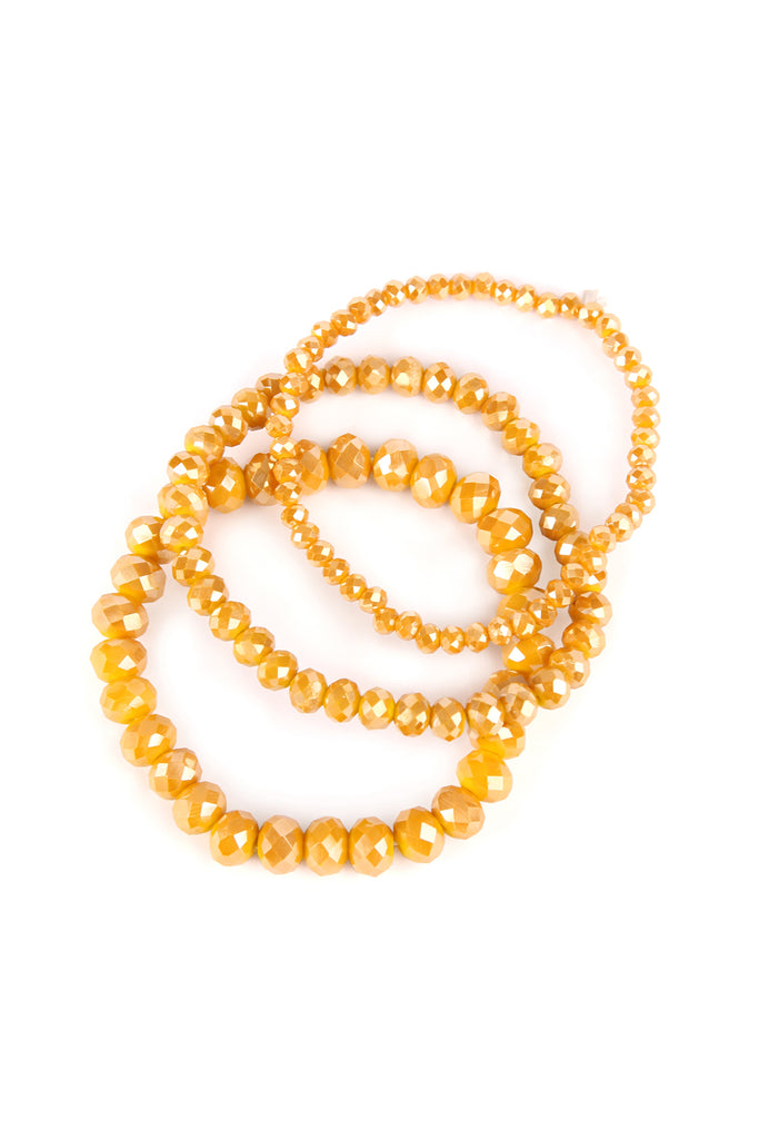 THREE STACKABLE RONDELLE BRACELET SET