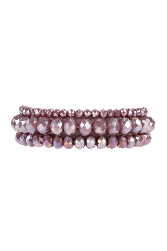 THREE STACKABLE RONDELLE BRACELET SET
