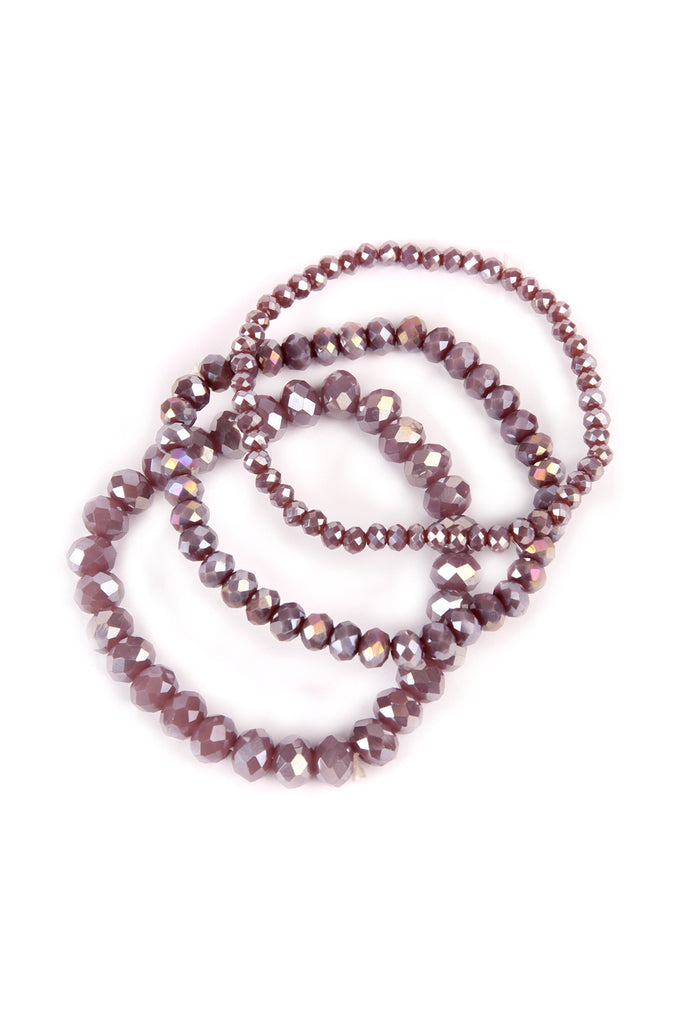 THREE STACKABLE RONDELLE BRACELET SET