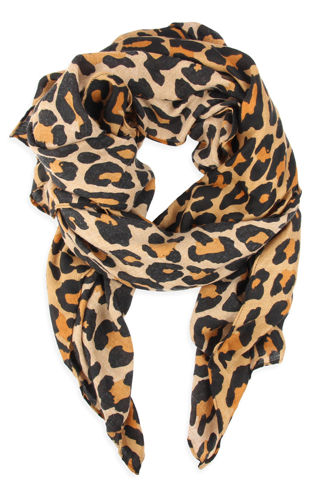 LEOPARD PRINTED SCARF