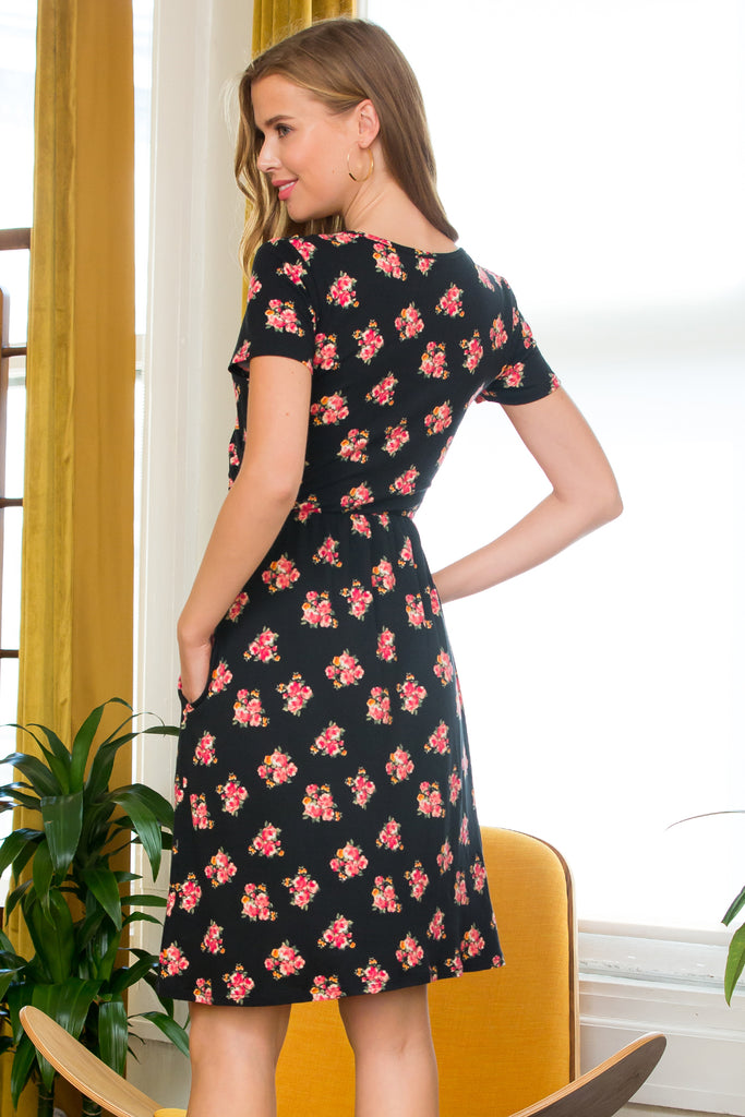 Short Sleeve Floral Dress
