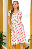 Short Sleeve Floral Dress