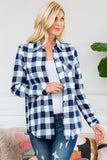 Sherpa Lined Plaid Flannel Top