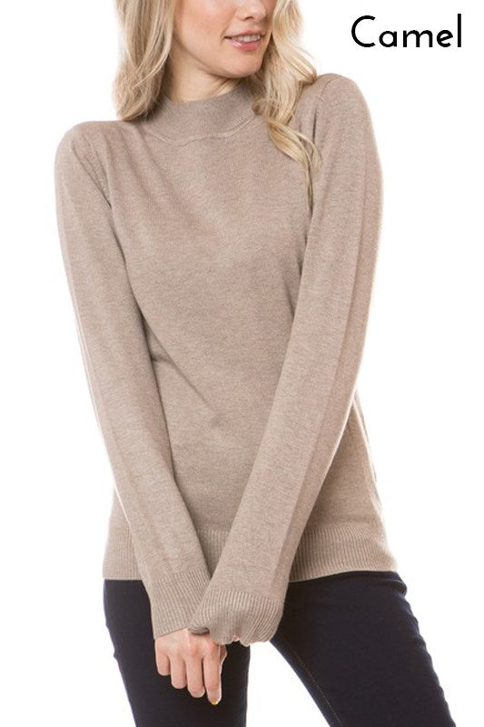 Mock Neck Pull Over Sweater