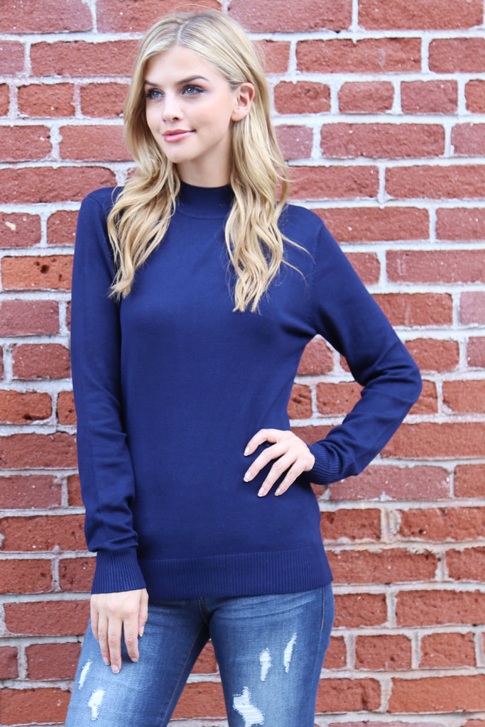 Mock Neck Pull Over Sweater