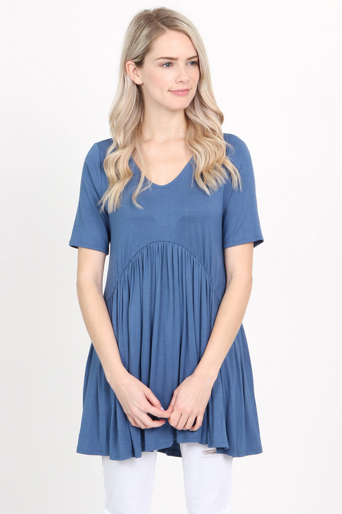 V-Neck Baby Doll Tunic