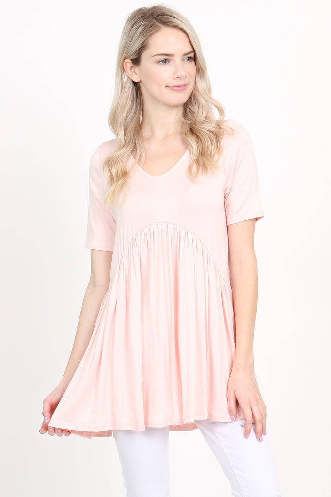 V-Neck Baby Doll Tunic