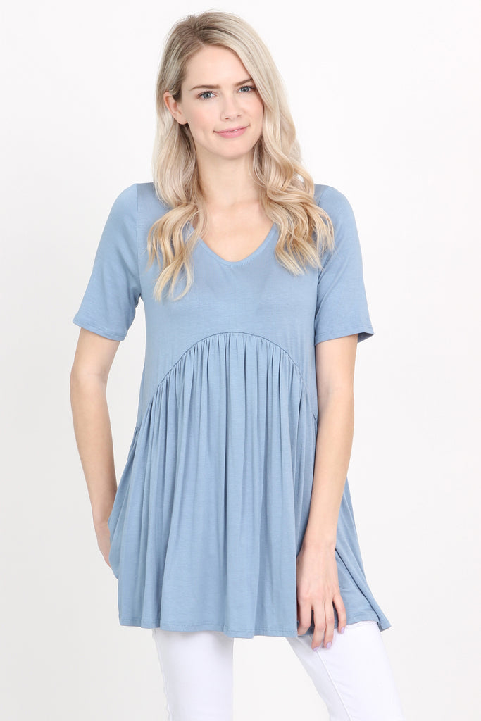 V-Neck Baby Doll Tunic