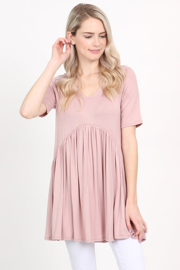 V-Neck Baby Doll Tunic