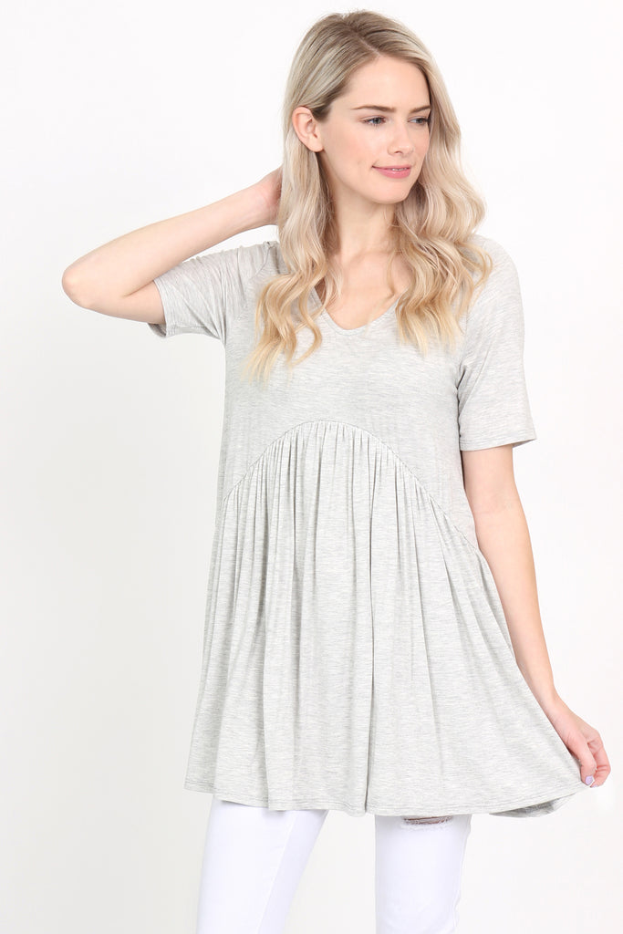 V-Neck Baby Doll Tunic