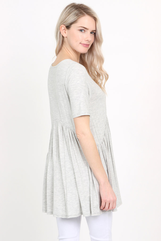 V-Neck Baby Doll Tunic