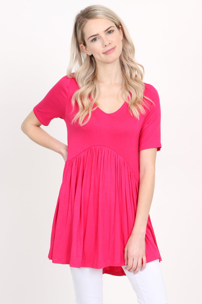 V-Neck Baby Doll Tunic