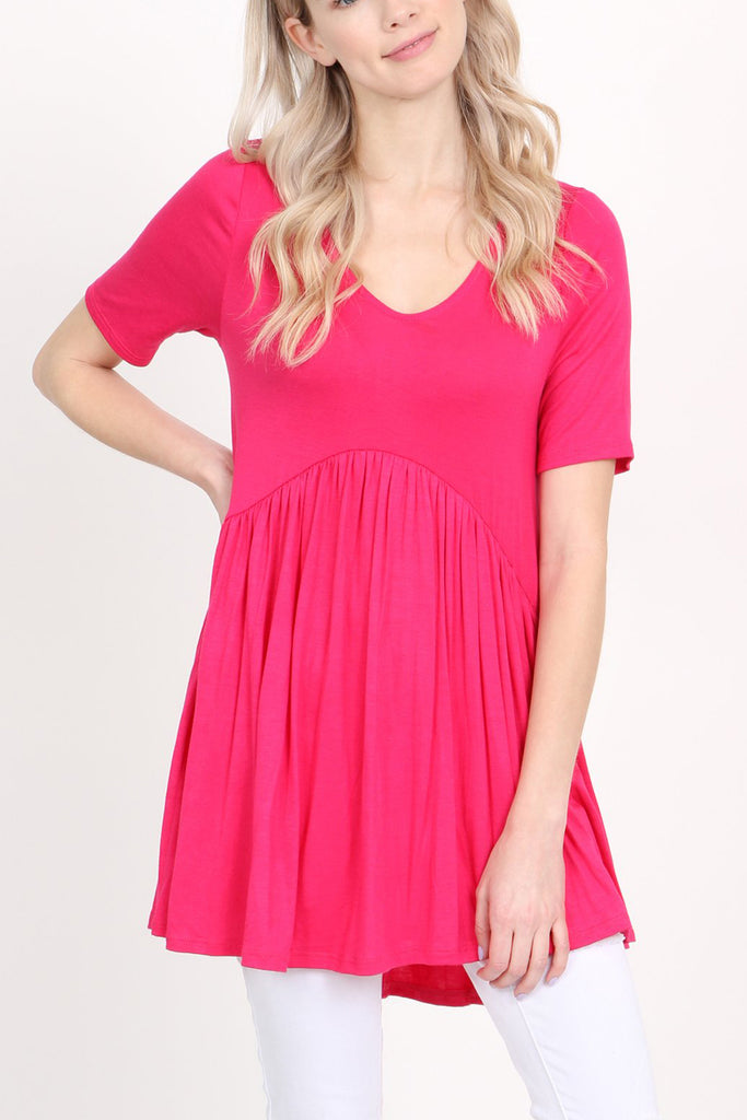 V-Neck Baby Doll Tunic