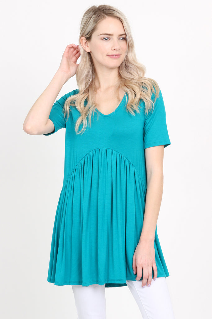 V-Neck Baby Doll Tunic