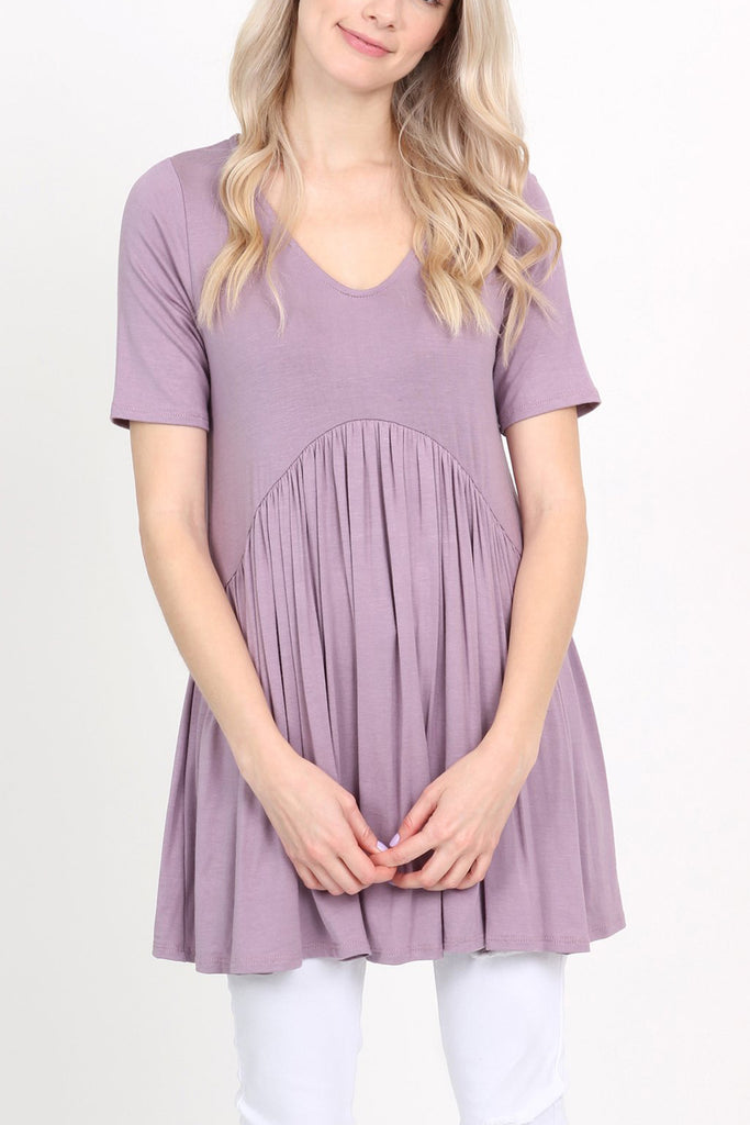 V-Neck Baby Doll Tunic