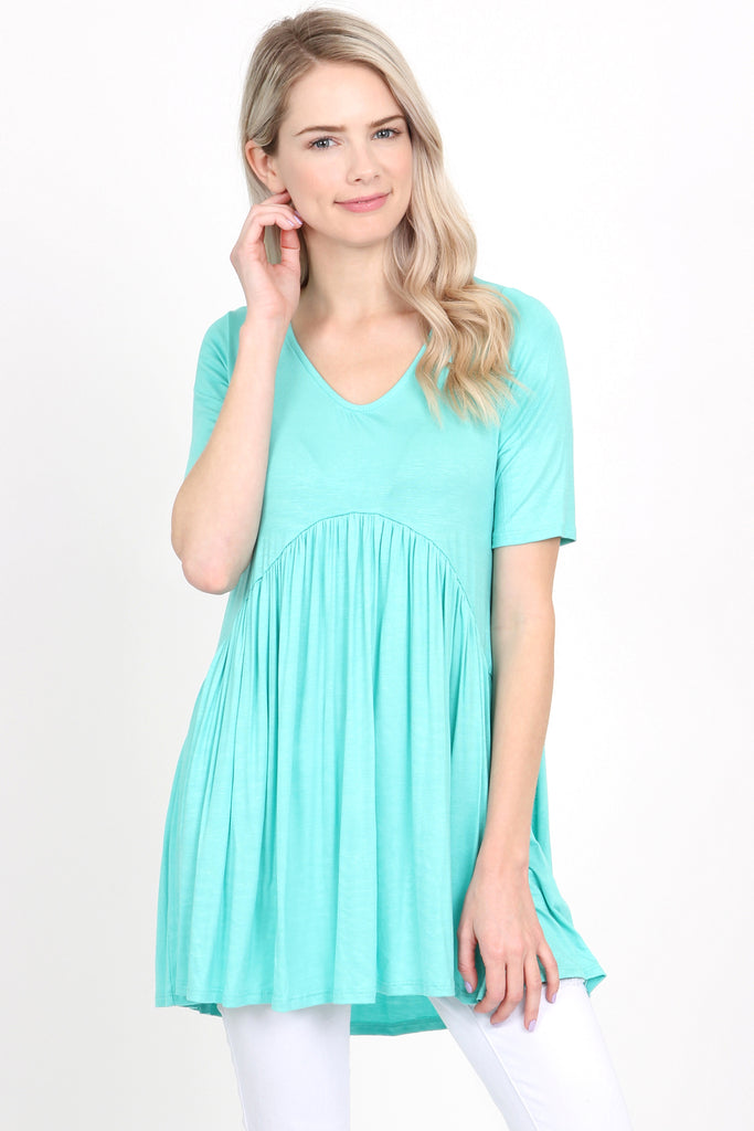 V-Neck Baby Doll Tunic