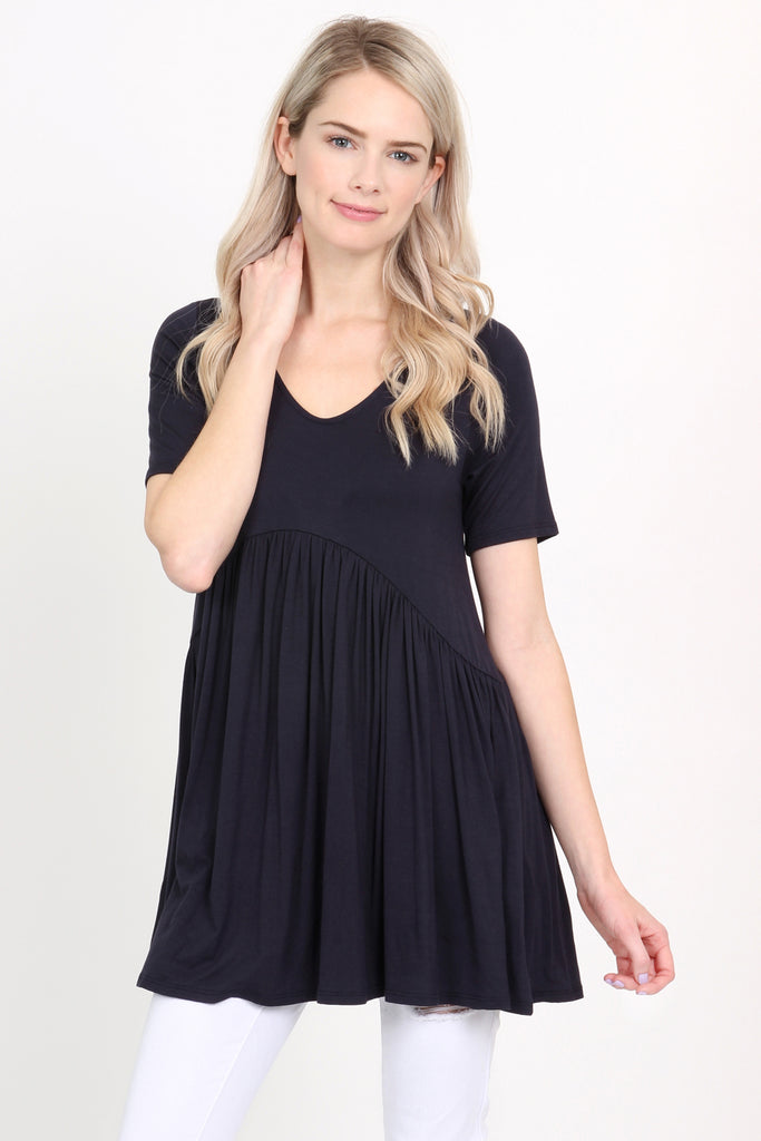 V-Neck Baby Doll Tunic