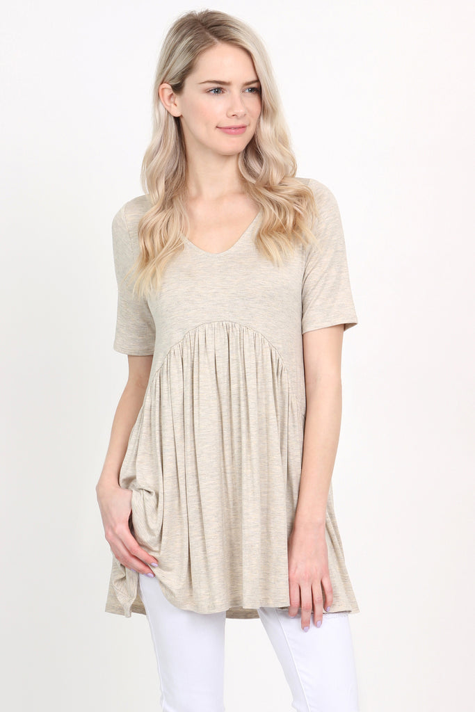 V-Neck Baby Doll Tunic