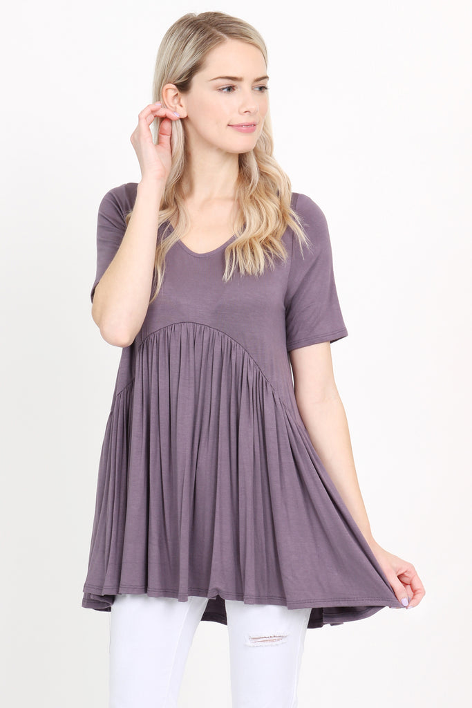 V-Neck Baby Doll Tunic