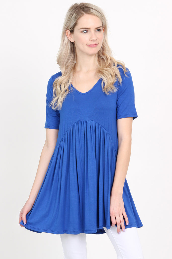 V-Neck Baby Doll Tunic