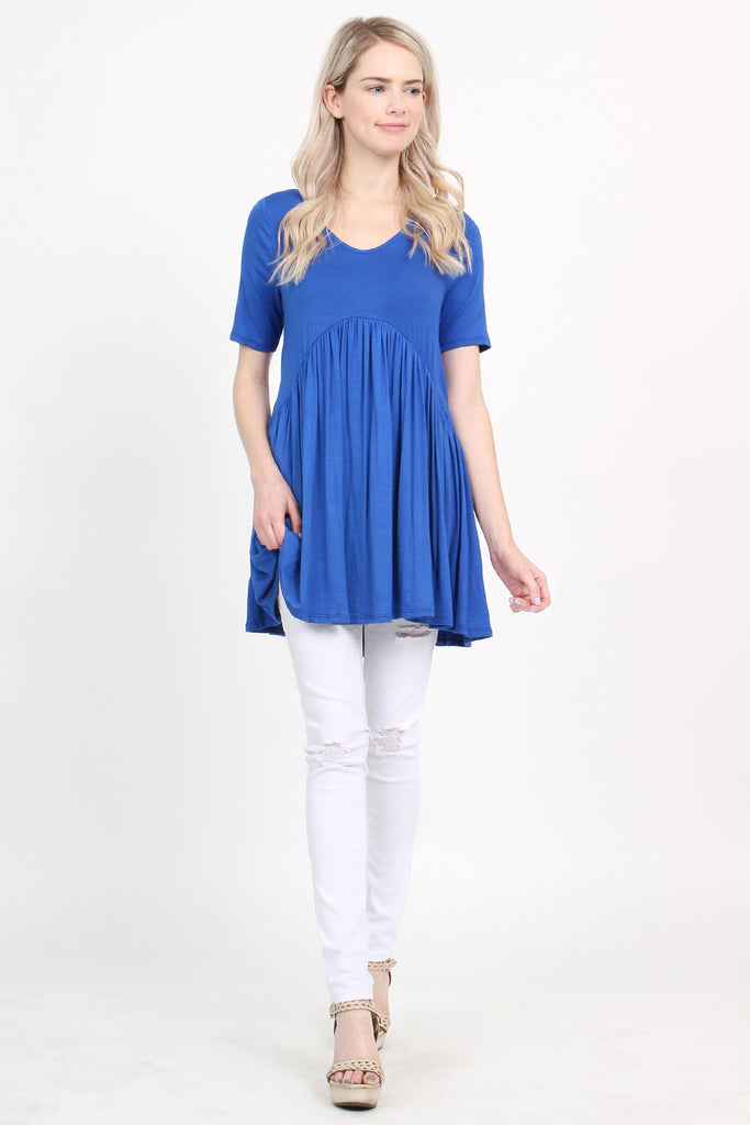 V-Neck Baby Doll Tunic