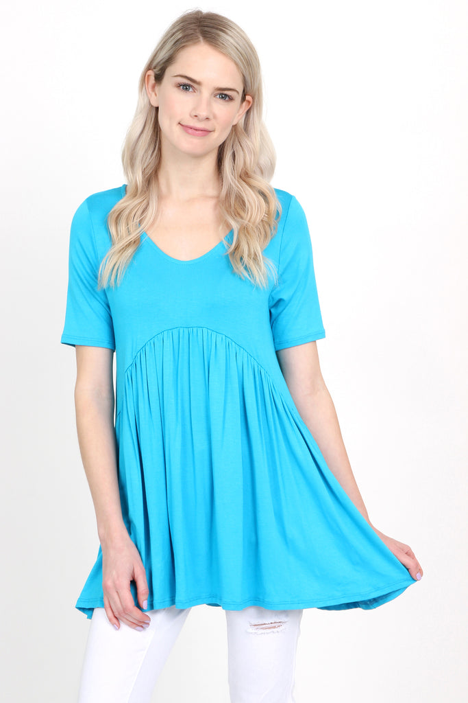 V-Neck Baby Doll Tunic