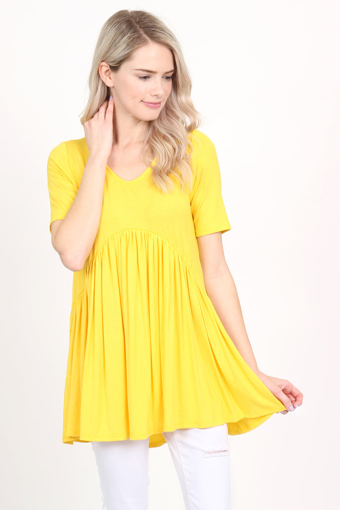 V-Neck Baby Doll Tunic