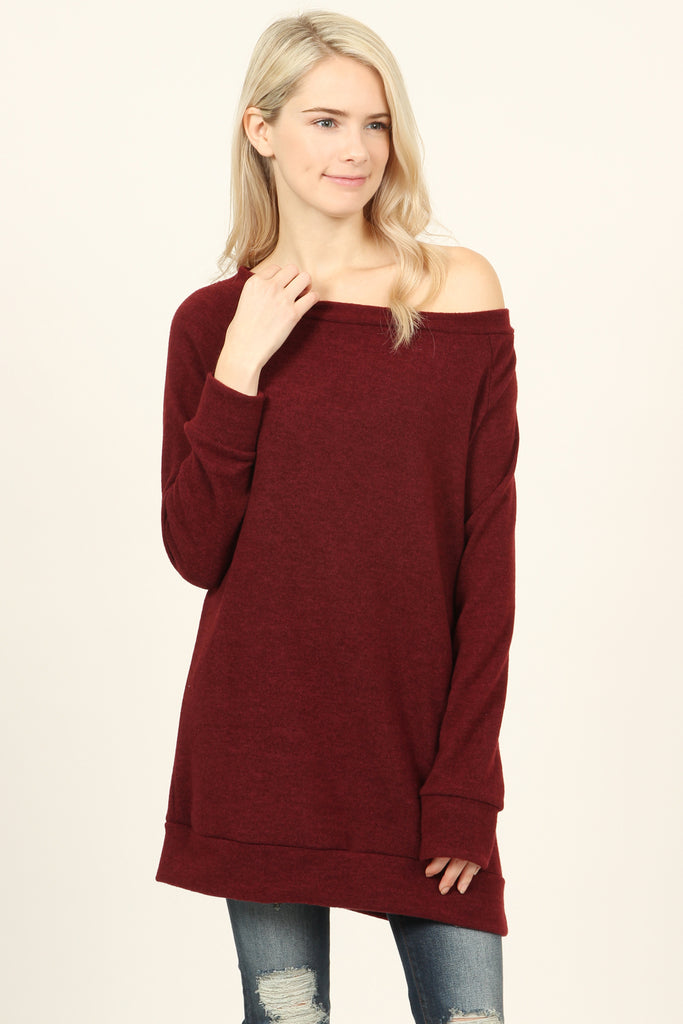 Off Shoulder Sweater