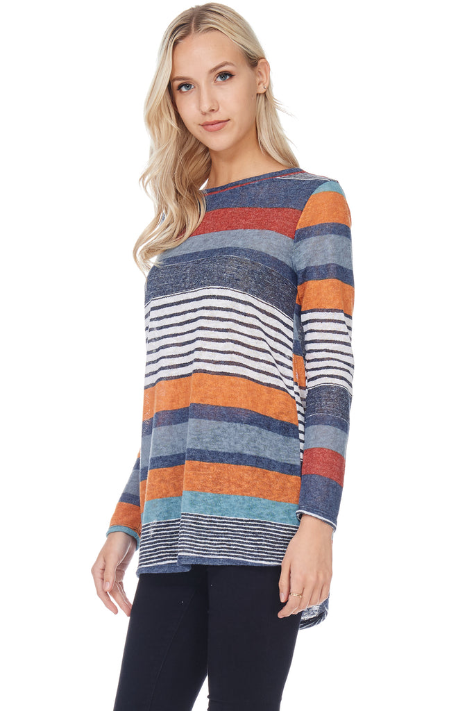 Multi Striped Light Knit Tunic