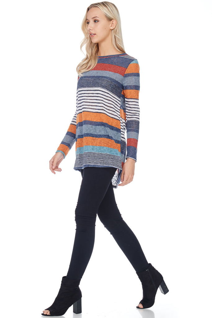Multi Striped Light Knit Tunic