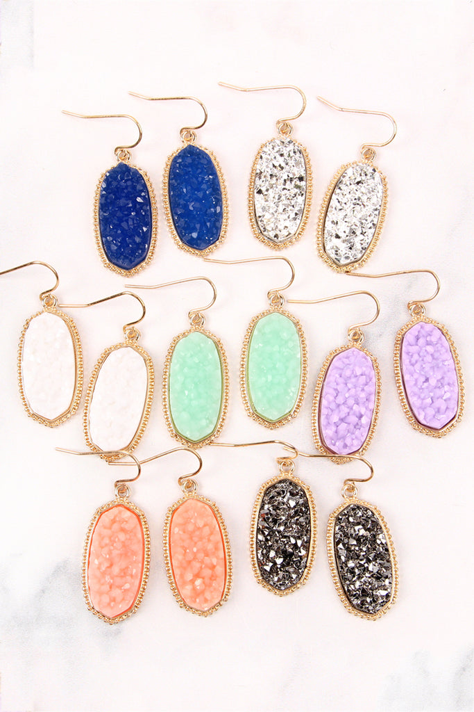 VE1549 - DRUZY SMALL DROP EARRINGS