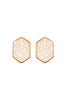 DRUZY HEXAGON POST EARRINGS