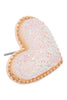 HEART DRUZY POST EARRINGS