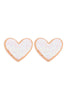 HEART DRUZY POST EARRINGS