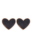 HEART DRUZY POST EARRINGS