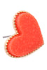 HEART DRUZY POST EARRINGS