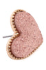 HEART DRUZY POST EARRINGS
