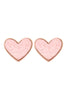 HEART DRUZY POST EARRINGS