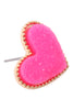 HEART DRUZY POST EARRINGS