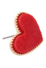 HEART DRUZY POST EARRINGS