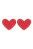 HEART DRUZY POST EARRINGS