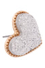HEART DRUZY POST EARRINGS