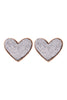 HEART DRUZY POST EARRINGS
