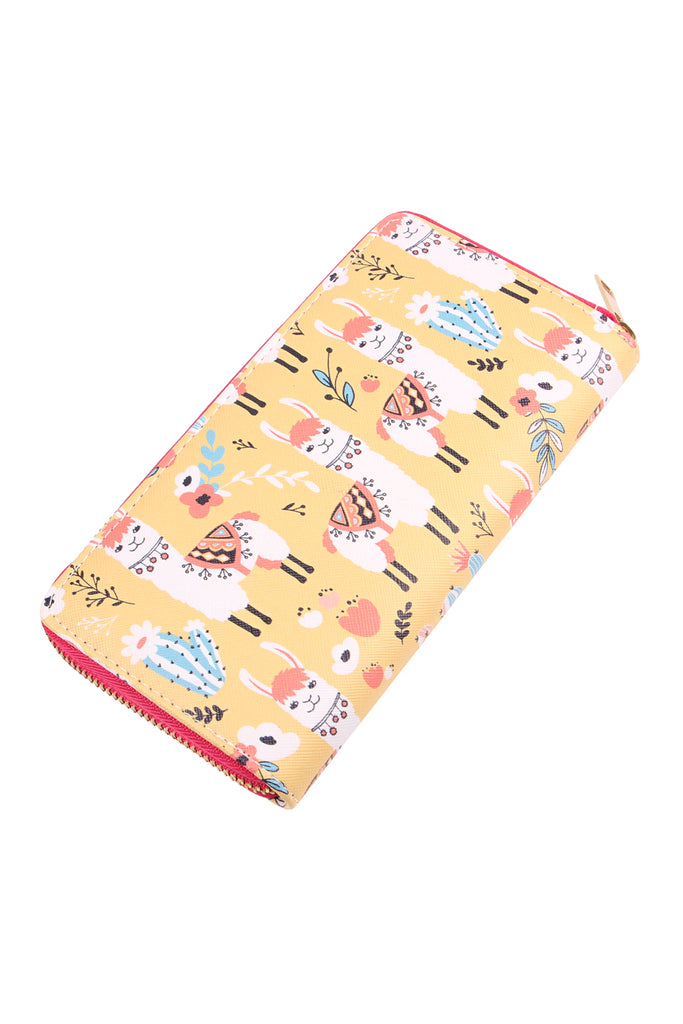 ANIMALS DIGITAL PRINTED SINGLE METAL ZIPPER WALLET