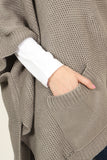 Zip Dolman Sleeve Pocket Poncho