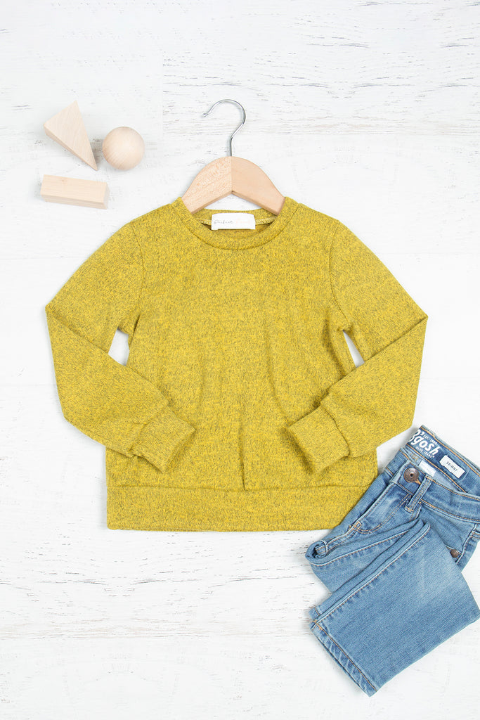Kids Long Sleeve Round Neck Hacci Top