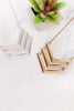 THREE LINE CHAINED CHEVRON NECKLACE - Riah Fashion