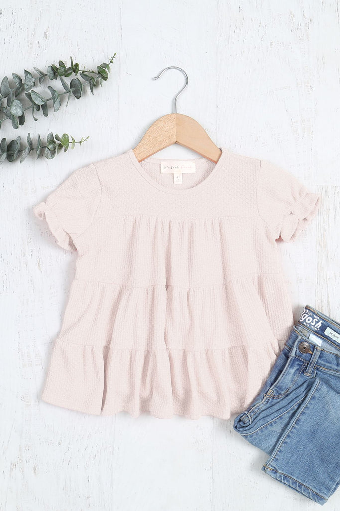 Kids Ruffle Short Sleeve Tiered Top